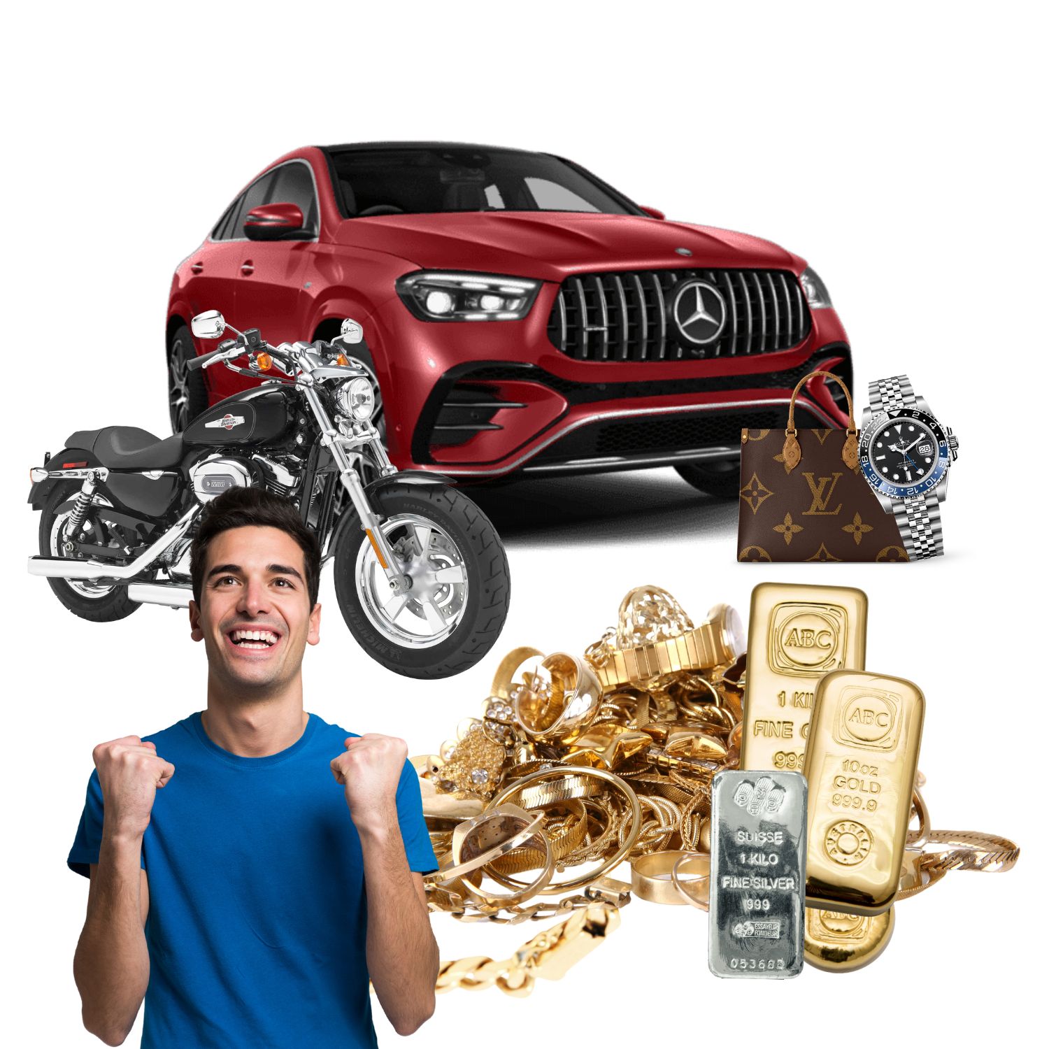 man gets instant cash loan using luxury watches, cars and gold